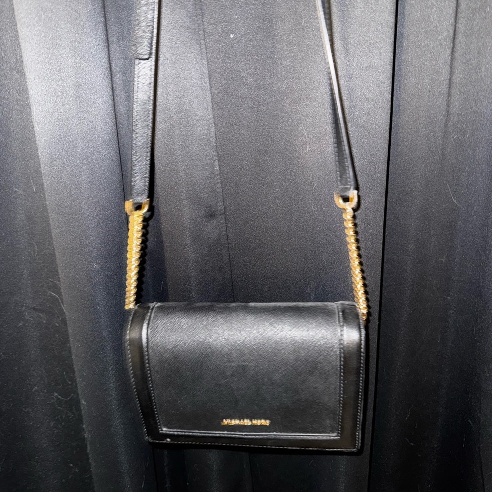 Michael Kors Black and Gold Crossbody Bag